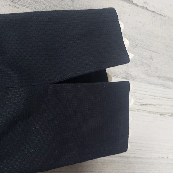 Neiman Marcus exclusive black seersucker tailored blazer cream white trim Size 4 - Picture 6 of 6